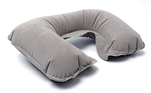 YUTIRITI 1 PC U-Shaped Neck Support Massage Pillow for Outdoor Camping Car Airplane Travel Kit - Grey