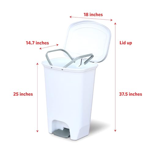 Caneca de basura rectangular 13 gal Glad 4 pack blanca miniatura 3
