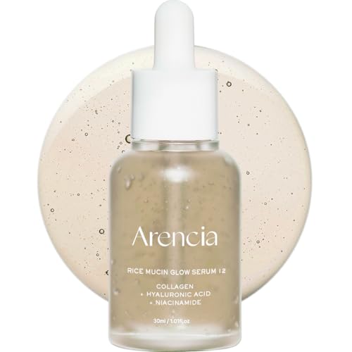 Arencia Rice Mucin Glow Serum Collagen + Hyaluronic Acid & Niacinamide 1.01 fl oz