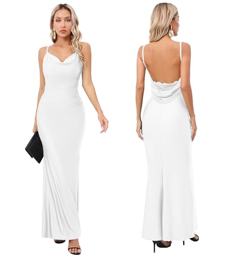 Capuffy Drape Neck Maxi Gown