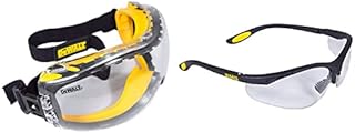 DeWalt GOGGLE Concealer Clear Goggle DPG82-11D & DeWalt SGRFC Reinforcer Clear Glasses