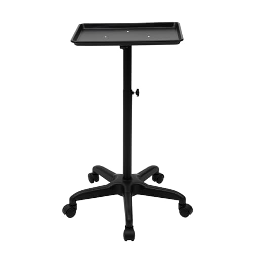 Carro de Peluquería Salón Belleza Pequeño Carro de Belleza con Bandeja extraíble, Ruedas y Altura Regulable para almacenar Herramientas de coloración del Cabello en Salones de pelu