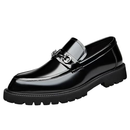 Men's Genuine Leather Slip-On Loafers Spring Business Casual Shoes Comfortable Driving Moccasins Breathable Dress Footwear