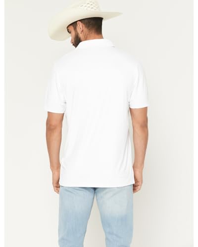 HOOEY Men's The Weekender Southwestern Border Print Short Sleeve Polo Shirt - HP034WHAZ US White4