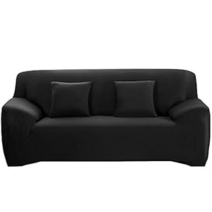 HALOVIE Housse de Canapé Extensible Protection du Sofa Universelle Revêtement de Canapé avec Taie d’oreiller Housse de Fauteuil Confortable dans Le Salon Chambre Maison Bleu- 2 Places (145-185CM)