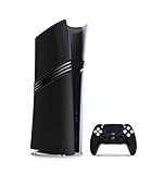 PS5 Pro Skin Aufkleber Set, Vinyl-Schutzfolie für Playstation 5 Pro Konsole und Controller, Matt, Passgenau (Matt schwarz, PS5 Pro Ohne Disk)