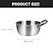 Luxshiny Stainless Steel Mixing Basin with Handle Portable Noodle Pot for Cooking Soup and Salad Compatible with All Stove Types Non- Cleaning for Home Use