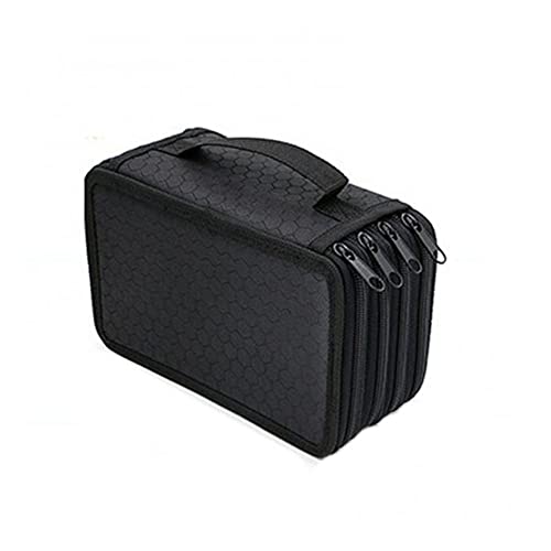 Estojo Organizador Escolar Grande 72 posições e 4 níveis com Zíper para Canetas e Lápis