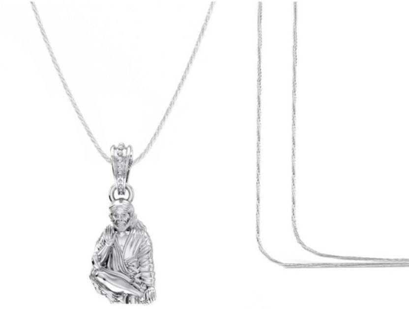 Pendentif argent sterling 925 Shri Sai Baba petit format d'une pureté exceptionnelle