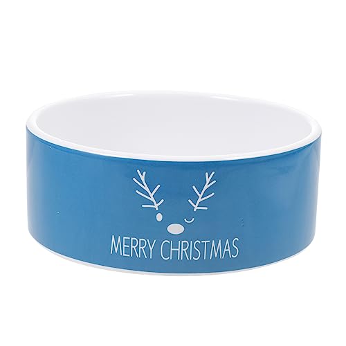 Garneck 1pezzi Ciotola Natalizia Per Cani e Gatti Ceramica Design Carino Con Renna e Pupazzo Di Accessorio Per Alimentazione Animali Domestici Capacità e Stile Festivo
