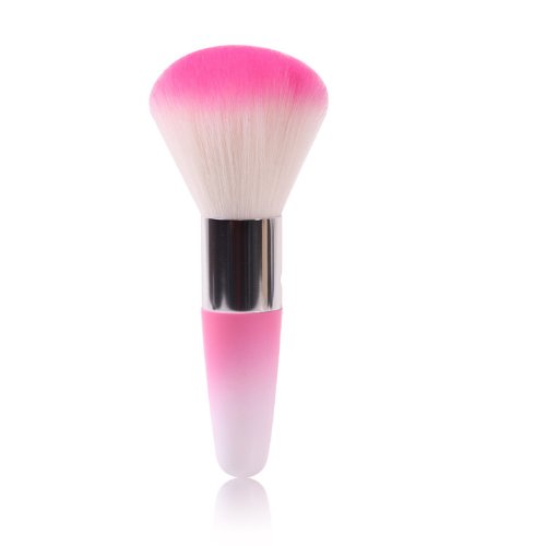 Myagl Pink White Dust Remover Brush for Nail Art Cosmetic Face Make Up Brush