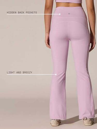 Image of CAVA Women's All Day Flex Flare Pants | High-Waist Flared Yoga Pants with Wide Waistband, 3 Pockets & Anti-Camel Toe | Stretchy, Flattering Activewear for Work & Everyday Wear