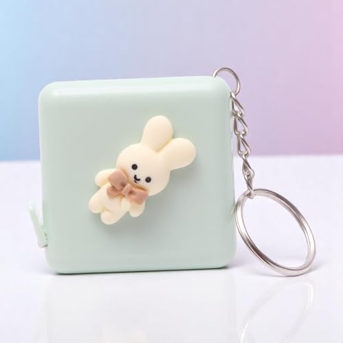 Cinta métrica de precisión ABS diseño conejo blanco miniatura 1