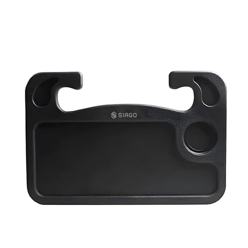 Image of SIAGO Ultimate 2-in-1 Car Steering Wheel Desk & Tray | Multi-Function Laptop Stand & Cup Holder | Perfect for Eating, Working, and Organizing on The Go