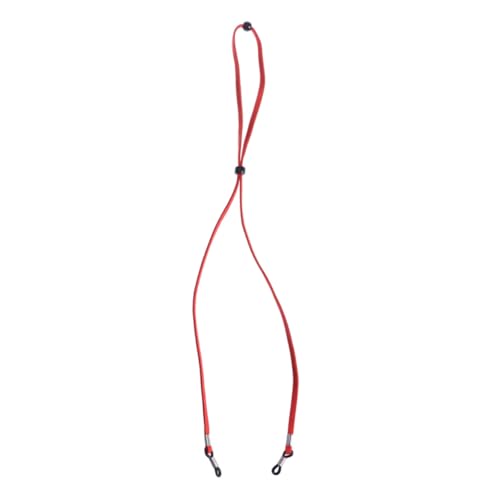 FRCOLOR Leather Eyeglass Retainer Non Slip Glasses Cord for Women and Men Lightweight Strap Red Stylish and Eyewear Holder for Everyday Use