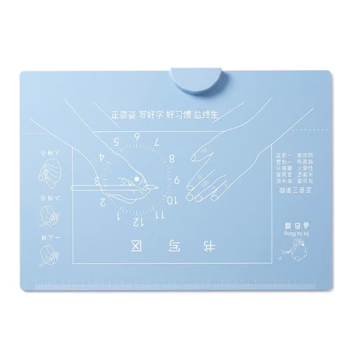 Yunmeryker Postura para Escritura, Soporte Ajustable para Niños 6-14 Años, Alfombrilla Escritura Clamp-On, Azul