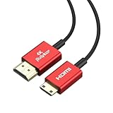 Mini HDMI to HDMI変換ケーブル, (直径2.5mm)高速データ転送4K 30Hz HDMI to Mini HDMI 4Kケーブル,カメラプロジェクター, モニター, デスクトップパソコン, タブレット, ノートパソコン等に 適用（3M）