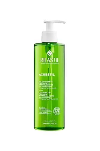Rilastil Acnestil Gel Detergente, Purificante e Riequilibrante per Pelli Miste, Grasse e con Tendenza Acneica, Confezione 400ml
