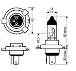 H4 Car Headlight Bulbs 12V 60/55W (472)