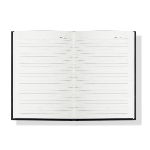 Image of A5 Hard Cover Diary, 160 Pages Ruled Notebook, 90 GSM Natural Shade Paper, Stylish Journal Diary for Women, Men, Students, and Office Use, Black Solid (Make It Happen)