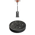 EAST OAK 48,000 BTU Patio Heater for Outdoor Use with Round Table Design, Double-Layer Stainless Steel Burner and Wheels, Patio Heater Sand Box/Water Box Used to Increase the Stability of Patio Heater