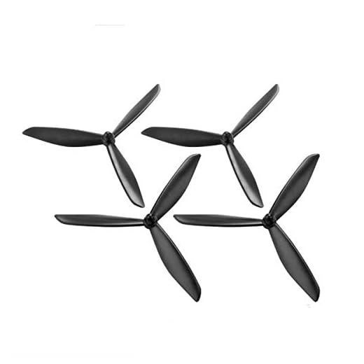 KINGDUO 4 STÜCKE 3-Blatt Propeller für Hubsan H501S X4 RC Drohne Quadcopter Ersatzteile-Schwarz