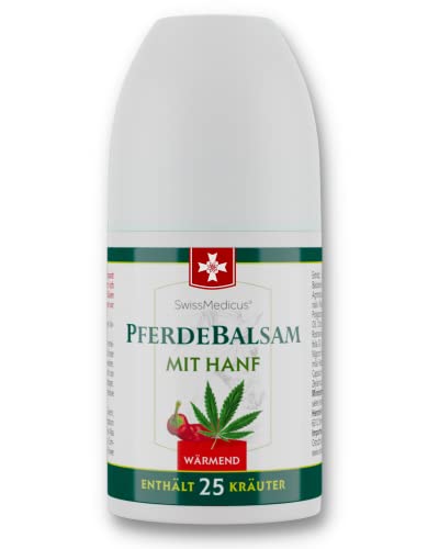 SwissMedicus Pferdebalsam mit hanf - Roll-On 90 ml - intensive Wärme - Aktivgel für Muskeln & Gelenke - Wirkliche Erleichterung (Wärme)