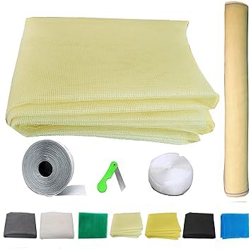 SAI Balaji 60 X 84 Inch_5 X 7 Ft_150 X 210 Cm_Un Stitched Fiber Glass Mosquito Net for Windows_200 GSM_Ivory Color_ with Regular Loop Tape and Self Adhesive Hook Tape and Cutter ASEC12 (B0CS3PTGRY) Amazon Price History, Amazon Price Tracker