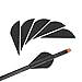 YLS Arrows Vanes 2 inch Plastic Arrow Vane TPU Fletchings for DIY Arrow Archery Bow Black 50PK