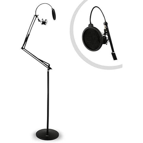 Pyle Microphone Boom Stand with Pop Filter Cover