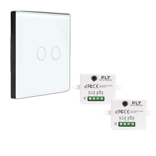 KIT interrupteur sans fil - 2 Télécommandes murales + 1 Mini récepteur encastrable - Va et vient...