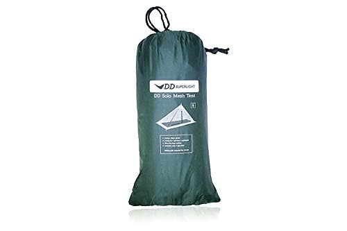 DD Hammocks Superlight Solo Tenda a rete, rettangolare, verde, 1 persona, 3 stagioni, impermeabile, zaino in spalla ed escursionismo