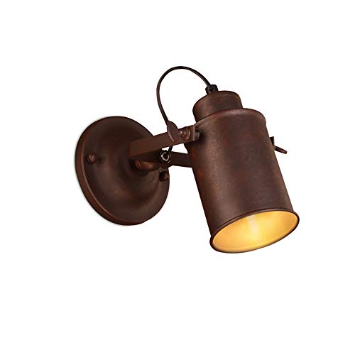 Applique murale industrielle E27 rétro en fer forgé style loft vintage pour escalier