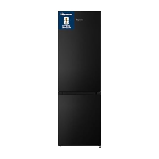 Fridgemaster MC55265EB 55cm Freestanding 269 litre 70/30 Fridge Freezer - LED Lighting- 4 Star Freezer Rating -Black - E Rated, H180 x W55 x D55.8 (cm)