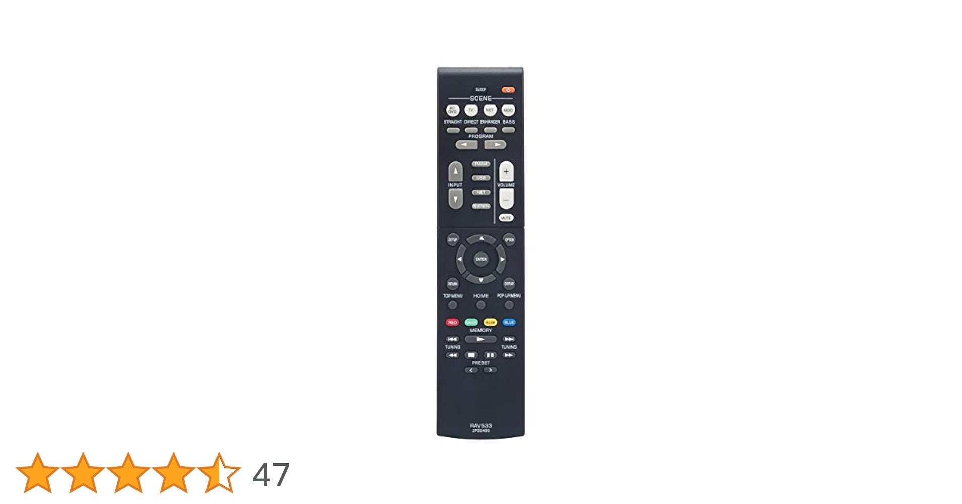 Amazon | RAV533 ZP35490 交換用リモコン ヤマハ ステレオ AV