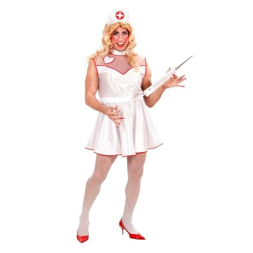 WIDMANN Widman - Disfraz de enfermera de hospital para hombre, talla XL (W3218)