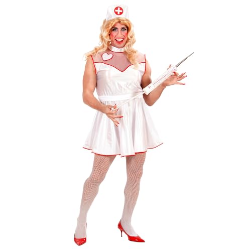 W WIDMANN MILANO Party Fashion - Kostüm Krankenschwester, Kleid, Gürtel, Kopfbedeckung, Karneval, Mottoparty