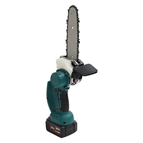Mini motosierra de 8 pulgadas con 21 V, 2 baterías sin escobillas, motor sin escobillas, motosierra eléctrica de mano de velocidad DE, para tijeras de podar, cortar madera