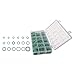Tidevib 530Pcs Car O for Ring Seal Kit for R134a for Auto Air Conditioning System, Rubber Gasket Set with 18 Sizes, Green, Includes Storage Box