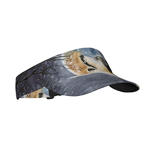 Wolf Planet Sun Visor Hat Womens Mens Outdoor Sport Tennis Golf Visor Adjustable Summer Sun Hats For Women Men #TOP1