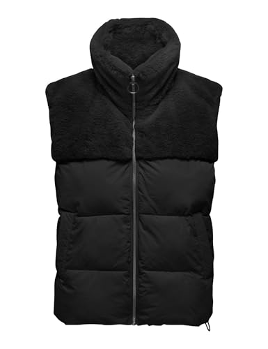 ONLY Onlwanja Fur Puffer Mix Waistcoat gilet tampon femme pour stopper le froid sans s'encombrer