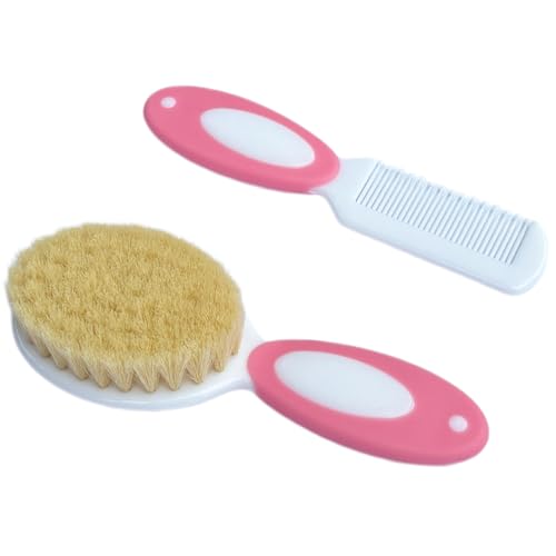 Duruan Baby Hair Brush Soft Goat Bristles-Ideal for Cradle Cap-for Newborns & Toddlers-Natural Perfect Baby Registry Gift…