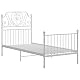 Metallbett vidaXL Bettgestell für das Schlafzimmer im Einzelbettformat