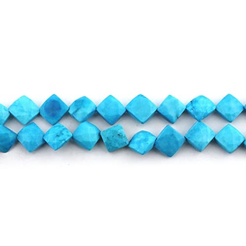 Turquoise beads carrées facettées pour vos ateliers bijoux d'été