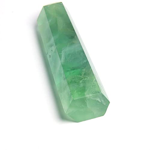 Cristal naturel fluorite verte 9-10cm en prisme pour décoration maison