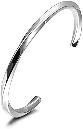 VNOX Cuff Bracelet for Men Women - Twist Mobius Endless Love Bracelet Stainless Steel Bangle Bracelet, Jewelry Gift for Christmas, Birthday, Love, Friendship