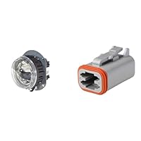 Hella 1N0 011 988-011 LED/DE-Nebelscheinwerfer - 90mm Performance L4060-12/24V + 8JA 201 022-042 Steckgehäuse - 4-polig - Menge: 10