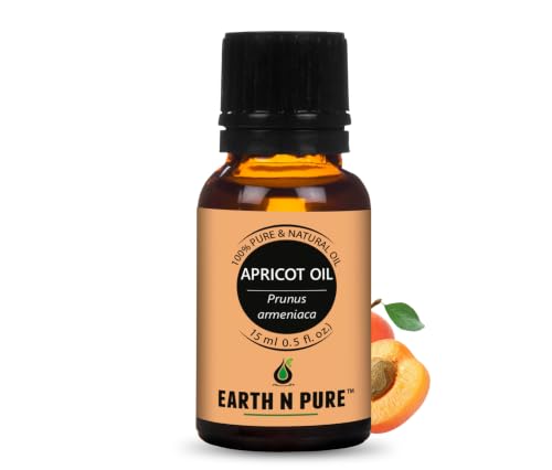 Image of Earth N Pure Apricot Kernel Oil | 100% Pure Cold Pressed | Natural Moisturizing Carrier Oil for Skin, Face, Hair & Nails | Lightweight Massage & DIY Skincare Oil | 15ml
