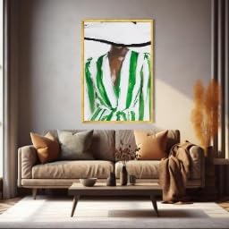 Tableau portrait sur toile XINBAO, art moderne grand format 60x90 - 2