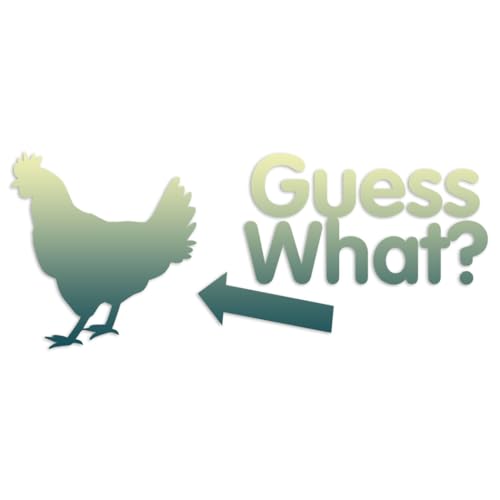 Guess What? Chicken Butt 7" x 17 Yellow and Teal